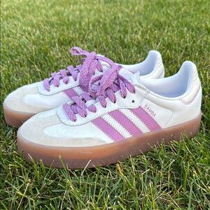 Adidas Samba with Pink/Purple Accents